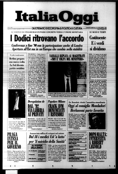 Italia oggi : quotidiano di economia finanza e politica